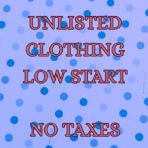 Unlisted Clothing Items- No State Taxes!